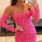 Homecoming Dresses Strapless Lace Mermaid Short Tight Backless Sweetheart Collar Design,Y2492