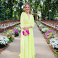 Charming A-line Long Sleeves Prom Dress,Wedding Guest Outfit Y6187