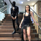 Sexy Black Sleeveless Party Dress,Black Homecoming Dress Y6492