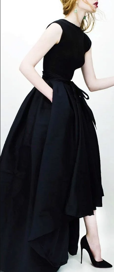 Sexy black prom dress charming pretty gown simple evening dress,o-neck party formal dress S19670