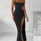 One Strap Irregular Neckline White Prom Dress  Y4105