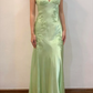 Fashion Mint Green Spaghetti Straps Lace Beaded Prom Dress Evening Party Gown Y7530
