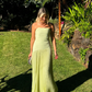 Green Sheath Prom Dress,Green Bridesmaid Dress Y5087