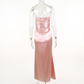Sexy Pink Mermaid Long Prom Dress,Backless Pink Evening Dress  Y1933