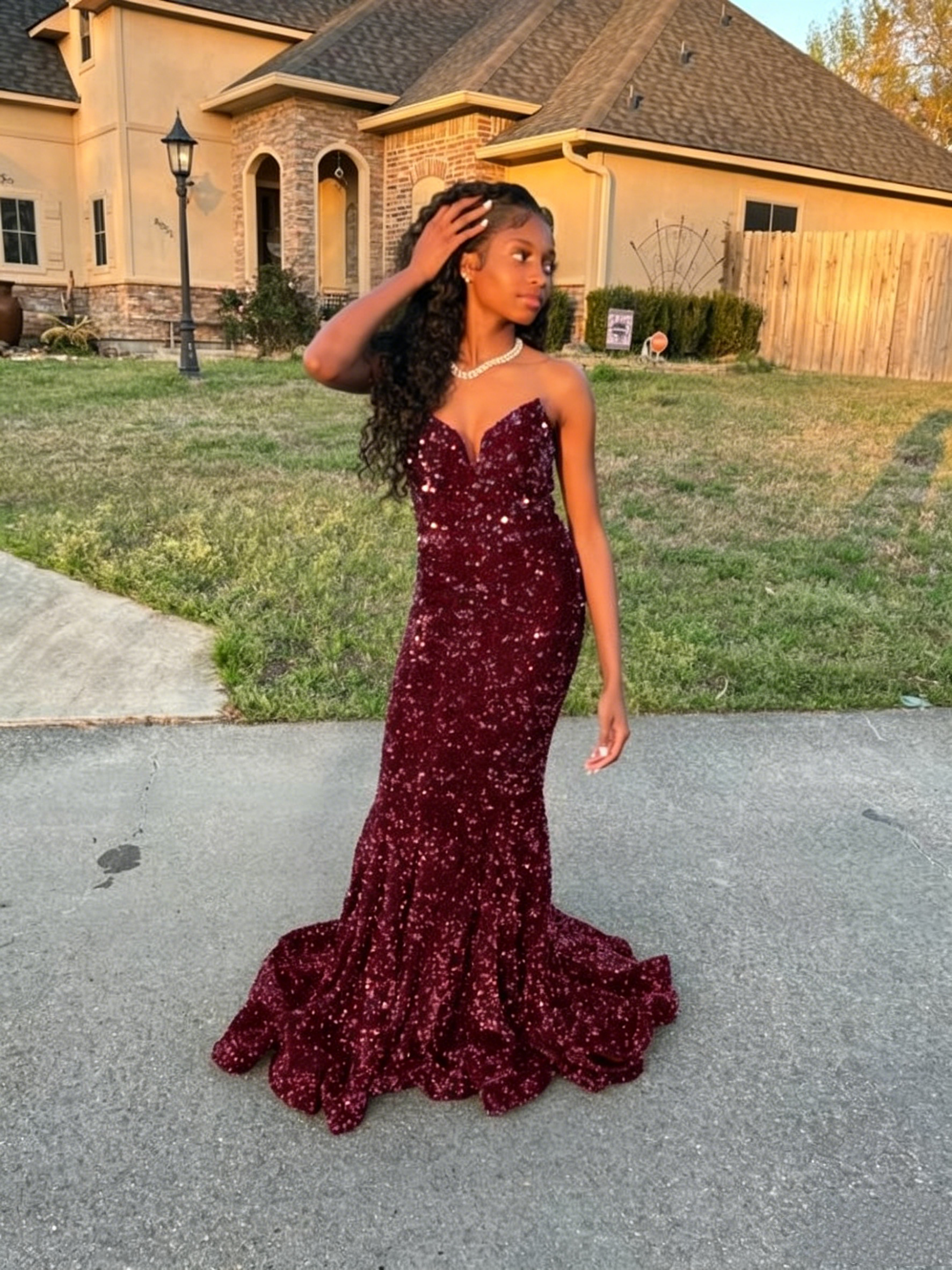 Royal Blue Mermaid Sequins Prom Dress Graduation Dress Black Girls Pro –  Simplepromdress