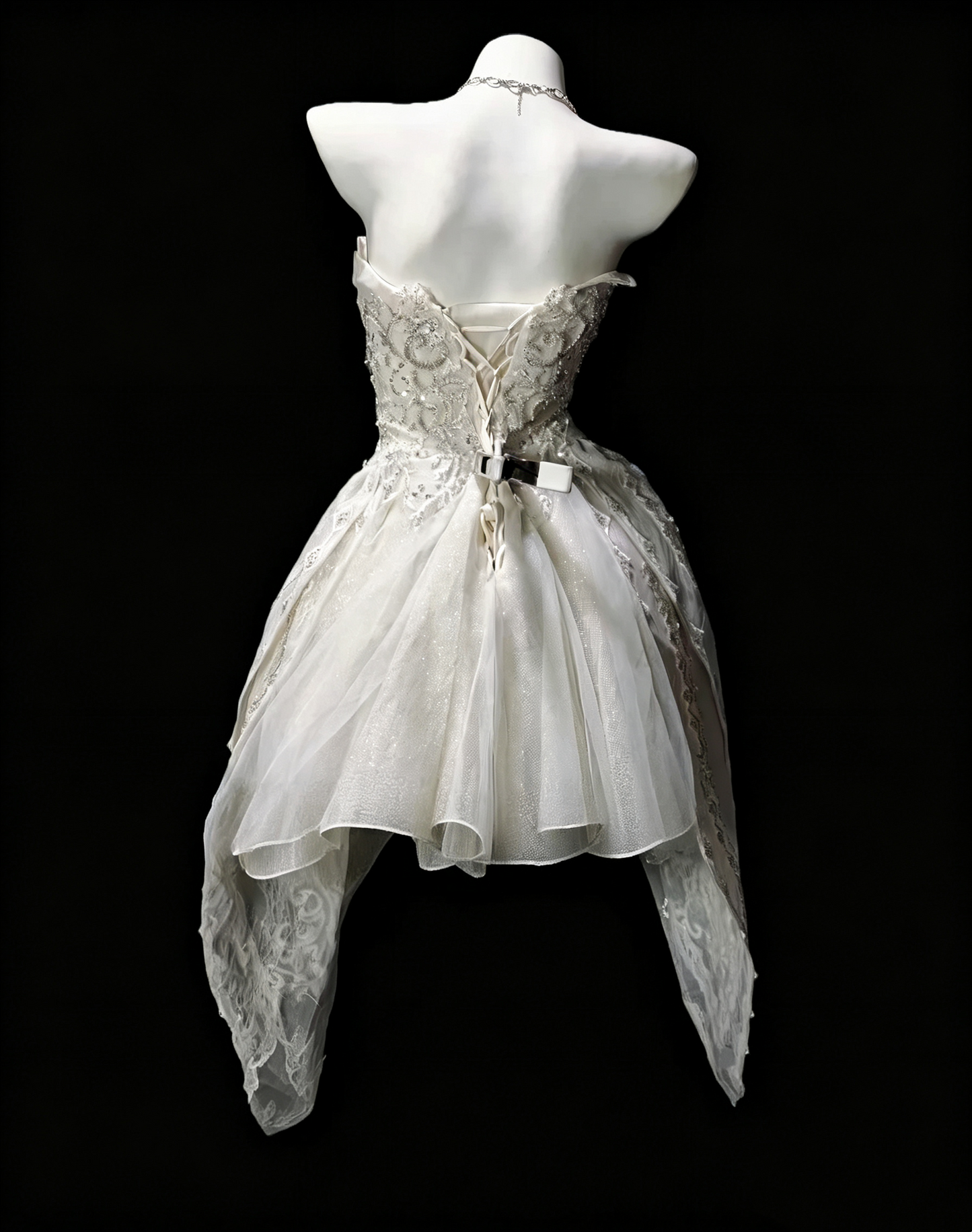 Fairy Sweetheart Neck Tulle Sequin Beaded A Line Short Birthday Outfits,White Short Graduation Homecoming Dress SP3188
