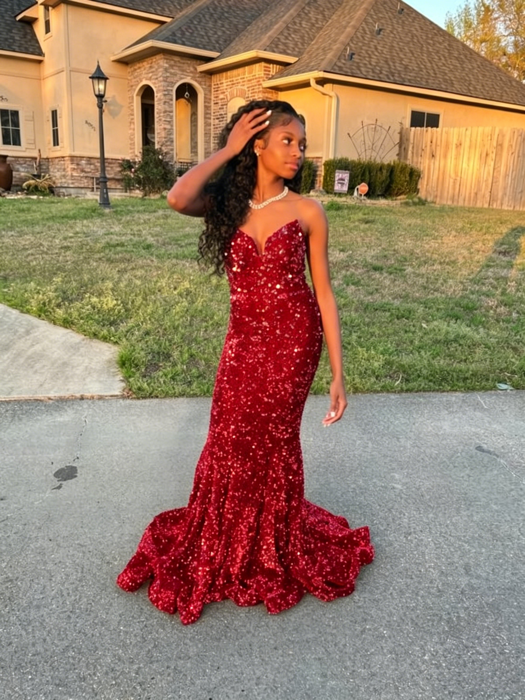 Royal Blue Mermaid Sequins Prom Dress Graduation Dress Black Girls Pro –  Simplepromdress