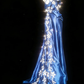 Gorgeous Blue Halter Satin Embroidery Beaded Mermaid Long Evening Dress Prom Gown SP1489