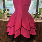 Unique Strapless Pink Satin layered A Line Short 20th Birthday Outfits Homecoming Dress SP136