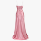 Simple Pink Spaghetti Straps Long Prom Dress with Split Y1962