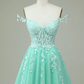 Cute A Line Spaghetti Straps Grey Short Homecoming Dress with Appliques Y2397