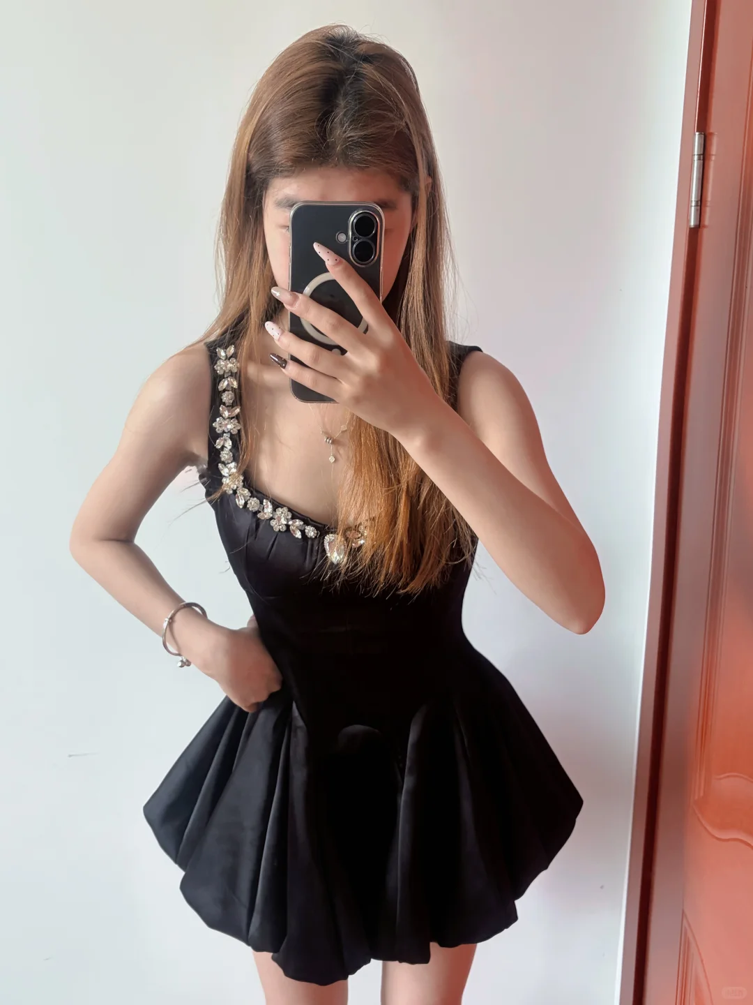 Sexy Spaghetti Straps Satin Beaded A Line Short Cocktail Dress Black Mini Graduation Homecoming Dress SP2331