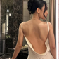 Classy White Mermaid Prom Evening Dress With Flowers,Formal Wedding Dress Y8227