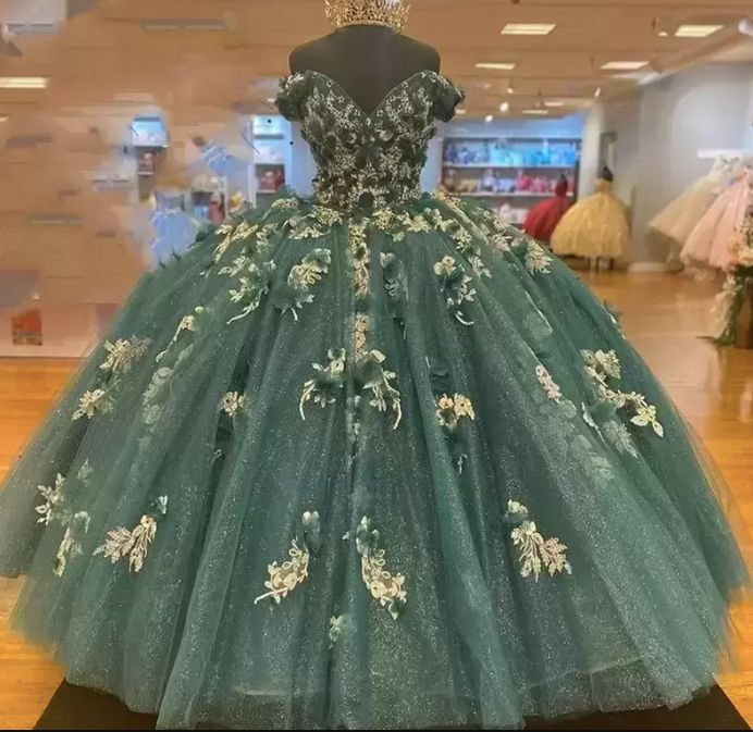 Dark Green Quinceanera Dresses Off the Shoulder Princess Pageant Ball – Simplepromdress Dark Green Quinceanera Dresses Off the Shoulder Princess Pageant Ball – Simplepromdress