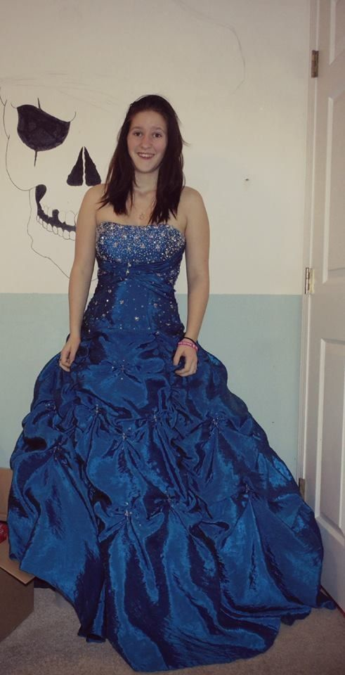 Luxurious Strapless Blue Satin Beaded Mermaid Long Evening Dress Formal Birthday Dress SP2125