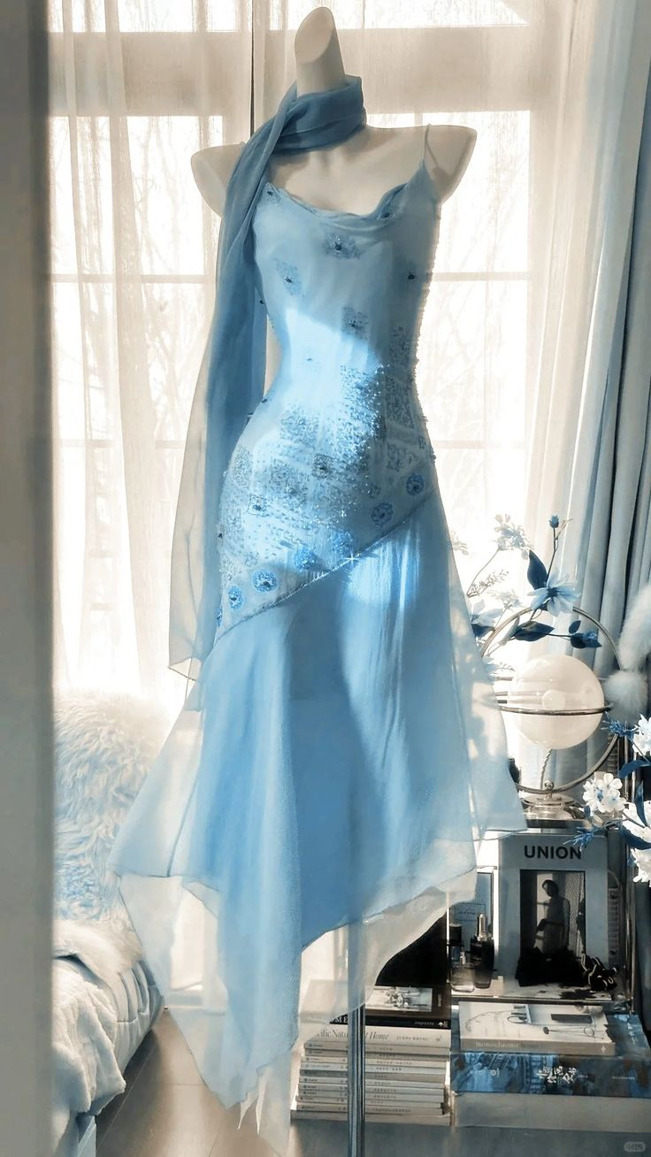 Classy Green Spaghetti Straps Chiffon Beaded Mermaid Long Evening Dress 18th Birthday Outfits SP1731