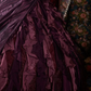 Vintage Sweetheart Neck Tulle Satin Pleated Ball Gown Purple Formal Birthday Quinceanera Dress SP1361