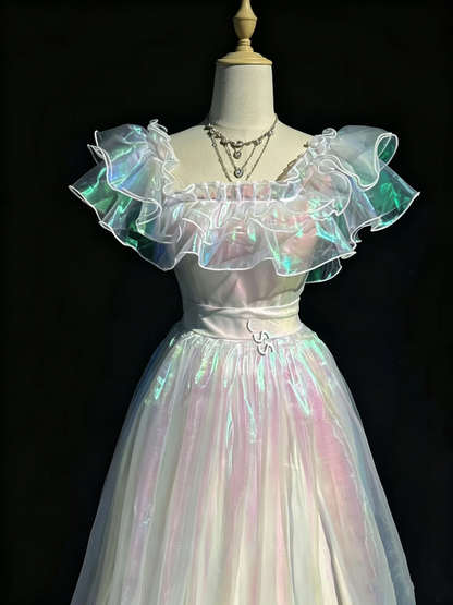 Classy Square Neck Ruffles Organza A Line Short Homecoming Dress Birthday Outfits SP2926