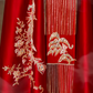 Gorgeous Red Satin Sequin Embroidery A Line Prom Dress,Strapless Evening Dress Y8631