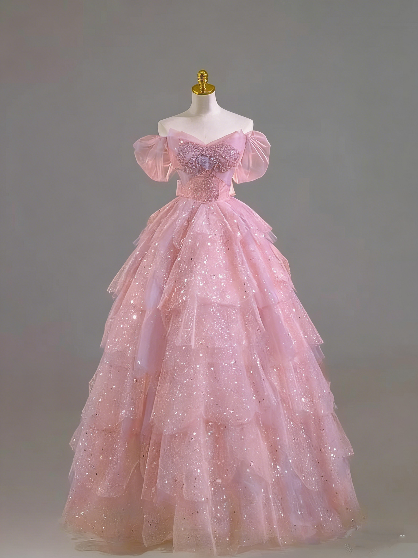 Glamorous Purple A-line Multi-layered Tulle Prom Dress,18th Birthday Dress Y5867