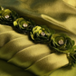 Classy Olive Green Satin Off The Shoulder Slit Prom Dress,Slit Mermaid Evening Dress Y8650