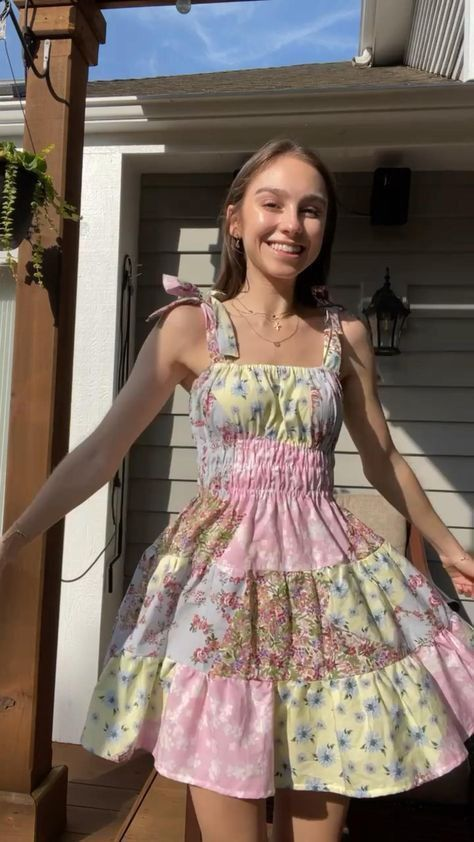 Sweet Print Floral A Line Short Party Dress Formal Homecoming Dress Y9389