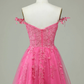 Cute A Line Spaghetti Straps Grey Short Homecoming Dress with Appliques Y2397