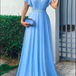 Charming Blue A-line Prom Dress,Blue Evening Dress Y5775