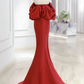Charming Mermaid Satin Prom Dress,Vintage Evening Dress Y4371