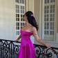 Corset A Line Hot Pink Maxi Dress,Long Prom Dress Y4588