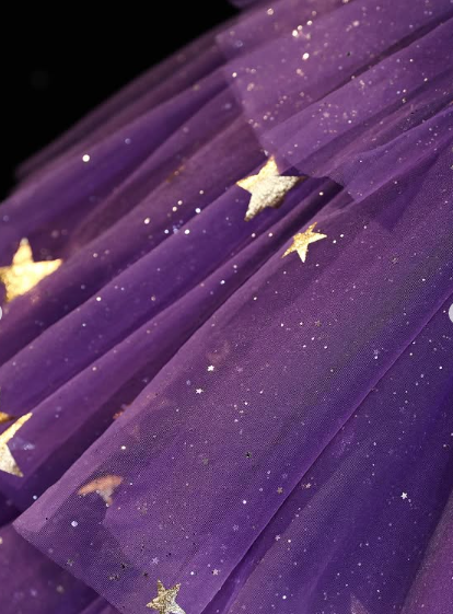 Elegant Purple Stars A-Line Prom Dress Y2738 Simplepromdress Elegant Purple Stars A-Line Prom Dress Y2738 Simplepromdress