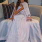 Elegant Strapless White Chiffon Beaded Mermaid Prom Dress Formal Birthday Party Dress SP585