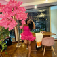 Unique Strapless Hot Pink Pleated Homecoming Dress Short Birthday Dress Y7853