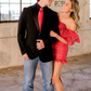 Red Ruffled Necklines Homecoming Dress,Winter Formal Dress  Y5413