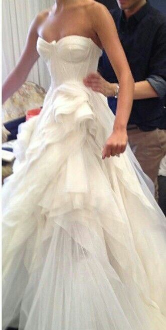 Pretty Strapless White Long Wedding Dress Formal Bridal Dress SP41