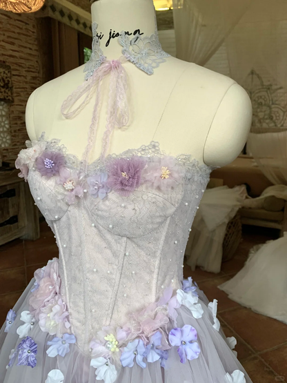 Elegant Sweetheart Neck Tulle Lace Beaded Appliques A Line Short 16th Birthday Outfits Purple Mini Homecoming Dress SP2364