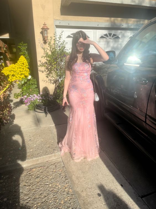 Chic & Modern Mermaid Pink Prom Dress,Glam Dress   Y7431