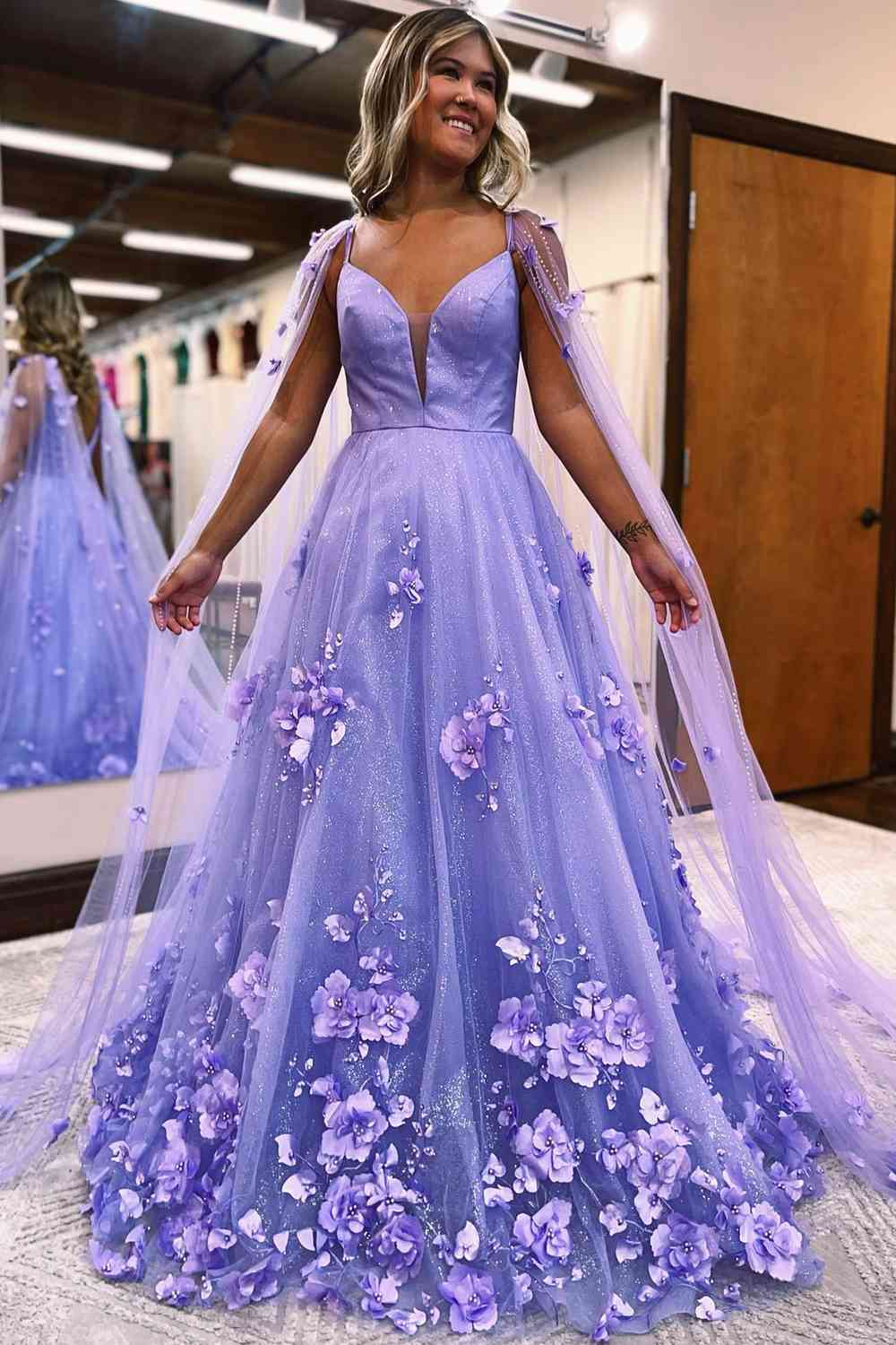 Luxury Elegant Lavender Glitter Tulle Ball Gown 2023 New A Line Sweetheart  Applique Sleeveless Formal Party Evening Dres Color Ivory US Size Custom  Size