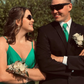 Green Spaghetti Straps Mermaid V Neck Prom Dress With Split Y5406