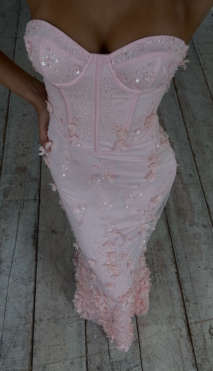 Charming Pink Sweetheart Neck Satin Sequin Appliques Mermaid Evening Dress Formal Birthday Prom Dress SP661