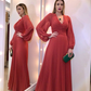 Elegant A-line V Neck Evening Dress With Pleated,Wedding Guest Outfit Y5531