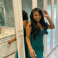 Glamorous Dark Green Mermaid Corset Prom Dress,Winter Dance Dress Y4325