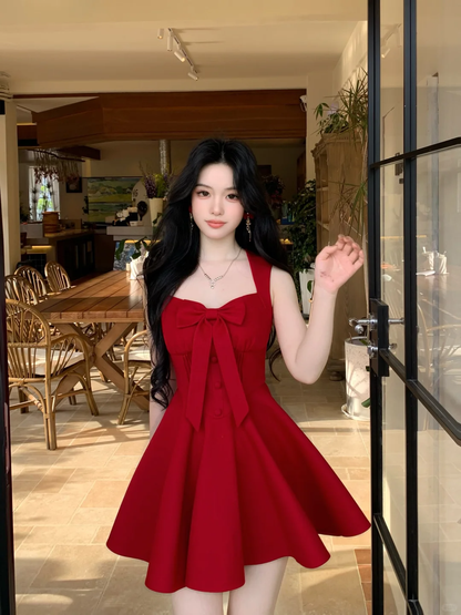 Stylish Red Satin A Line 16th Birthday Dress Short Graduation Homecoming Dress Y9157