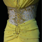 Sexy Yellow Halter V Neck Chiffon Beaded Mermaid Evening Dress Backless Long Prom Gowns SP1967