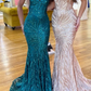Gorgeous Spaghetti Straps Mermaid Evening Dress Long Prom Dress  Y7886