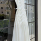 Classy Sleeveless Off White Chiffon Mermaid Long Party Dress Prom Gown SP1998