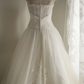 Classy Sweetheart Neck White Tulle Lace Appliques Mermaid Long Wedding Dress Bridal Dress SP1207