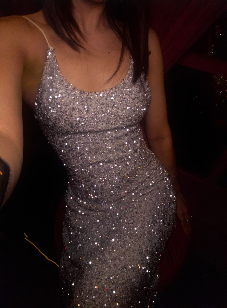 Glitter Spaghetti Straps Mermaid Evening Dress，Sequin Long Wedding Guest Dress SP2433