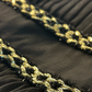 Gorgeous Black Tulle Gold Silk Feathers A Line Prom Dress Formal Evening Dress Y8652