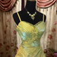 Vintage Sage Green A-Line Spaghetti Strap Satin Long Prom Dress Beaded Evening Dress Y8517